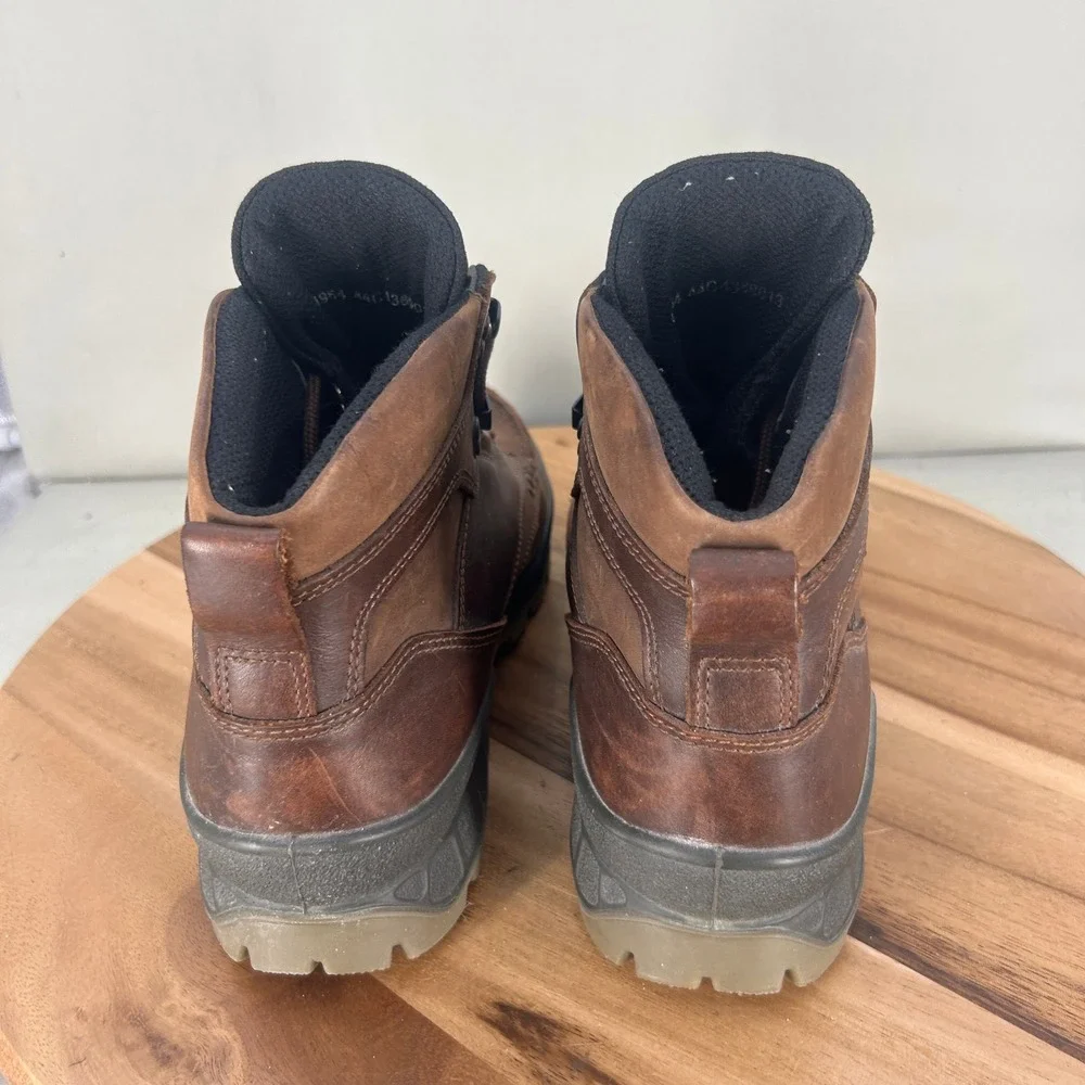 ECCO Track 25 Mens Brown Leather GTX Waterproof Hiking Boots Size 44 / 10.5